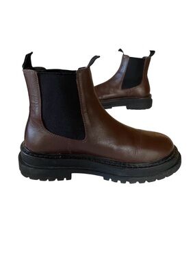 ASOS Design Chocolate Brown Chelsea Boots Mens 4 Women’s 5.5-6